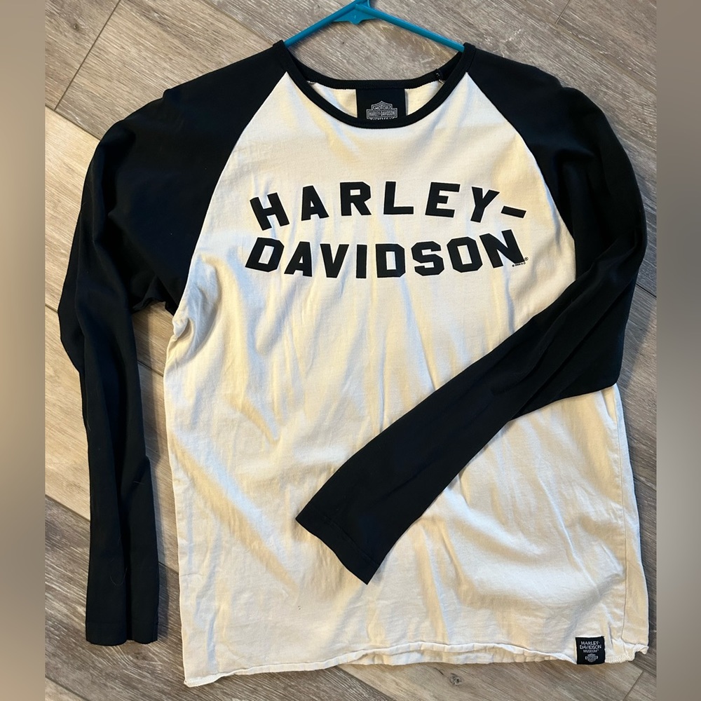 Harley Davidson baseball long sleeve tee